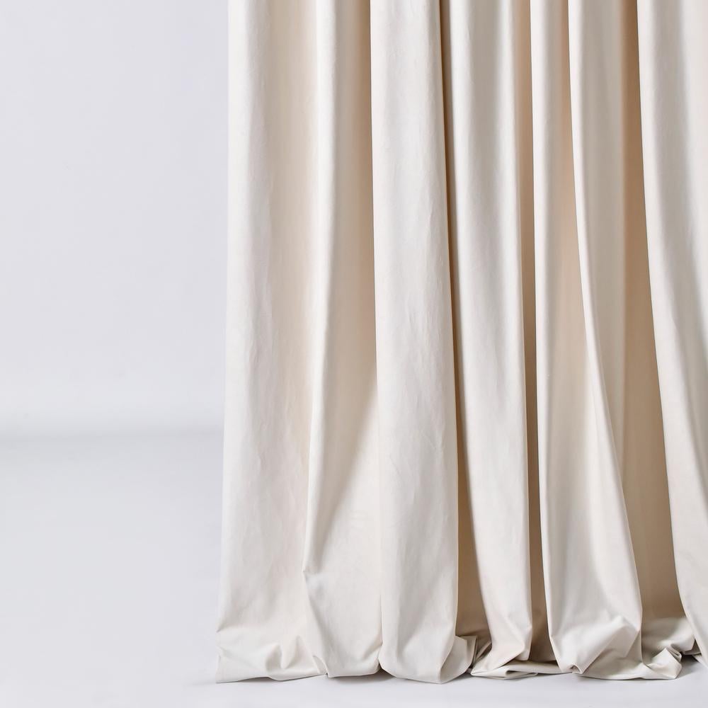 Ткань портьерная однотонная V-30 Бархат 365 гр/м2 295 см Пломбир (25903)