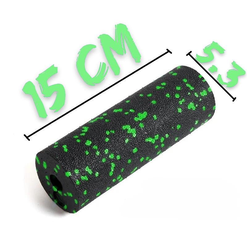 Ролик масажний гладкий PowerPlay PP-4346 Mini EPP Foam Roller 15x5,3 см Чорний/Зелений (A-013239) - фото 9