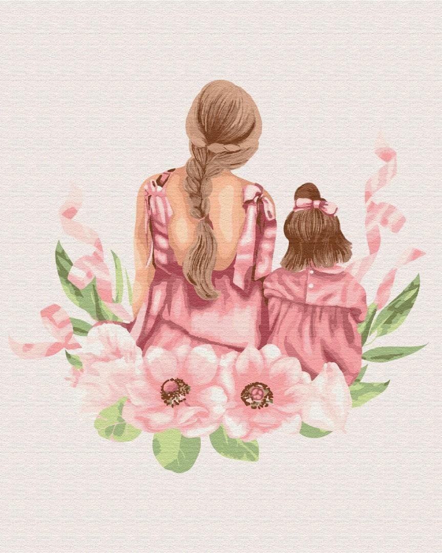 Картина по номерам Brushme BS52545 Мамочка доченька 40х50 см (1687855586)