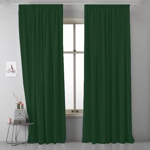 Комплект штор Academy Gardin Економ 200х255 см 2 шт. Пляшково-зелений