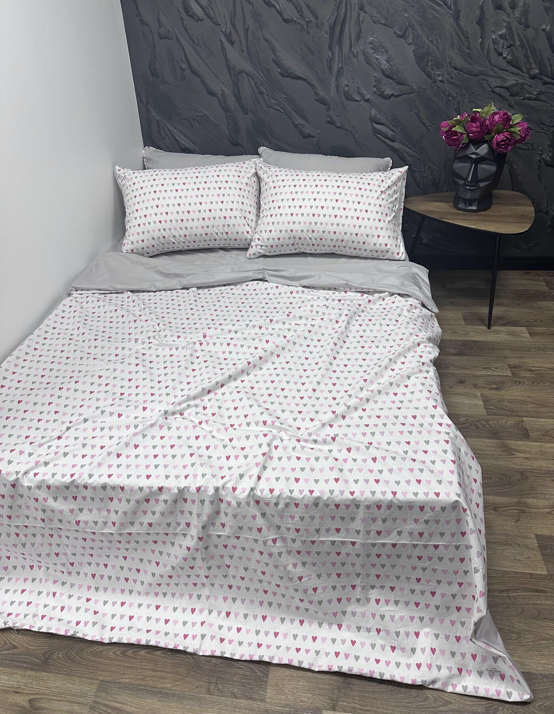 Комплект постельного белья Comfort Home Hearts combi двуспальный