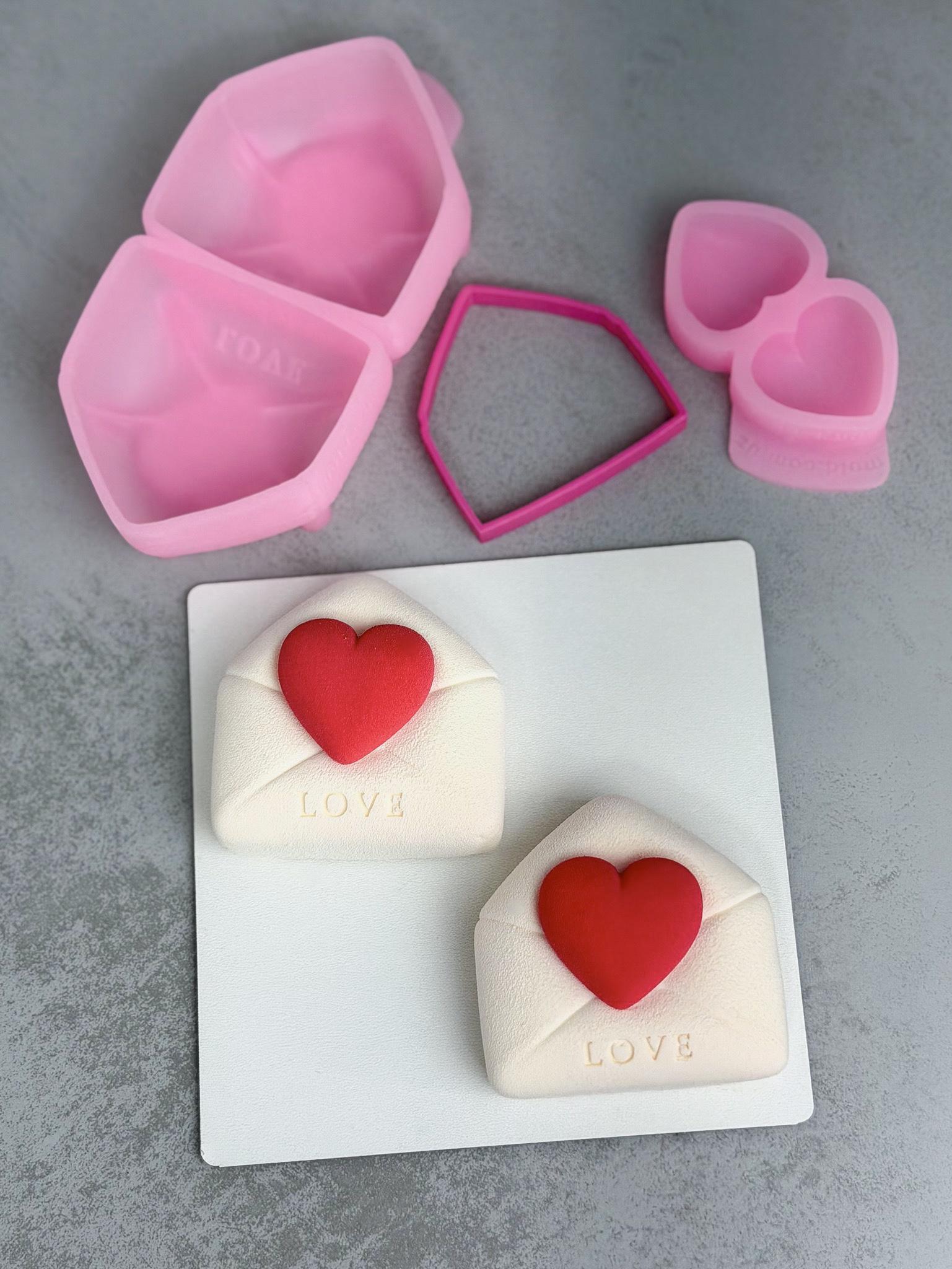 Форма силиконовая Orehova Сердце конверт мини 140 мл Orehova (12741)