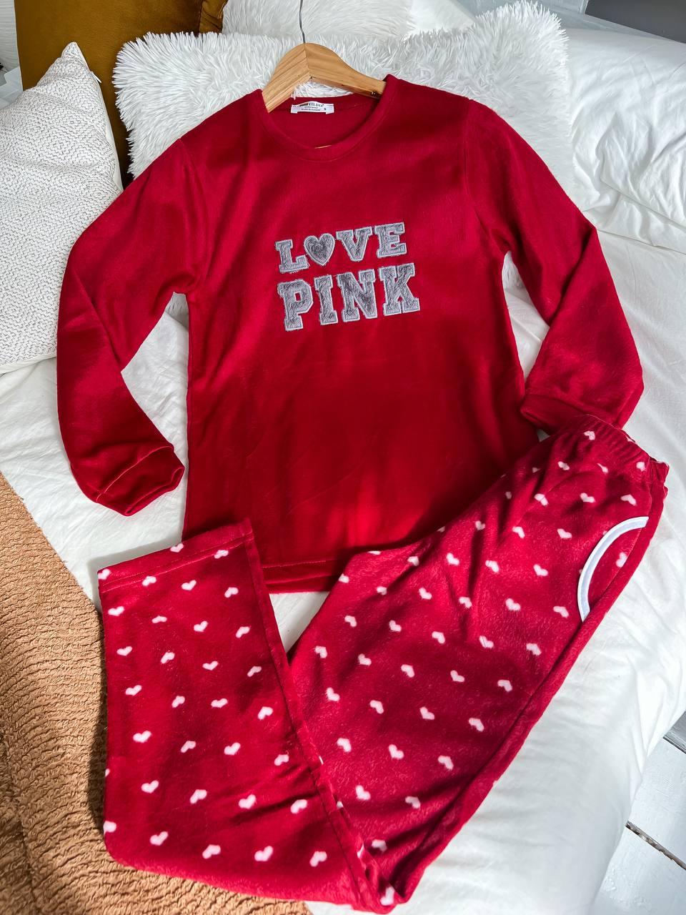 Пижама женская теплая DO2160 XL Красный