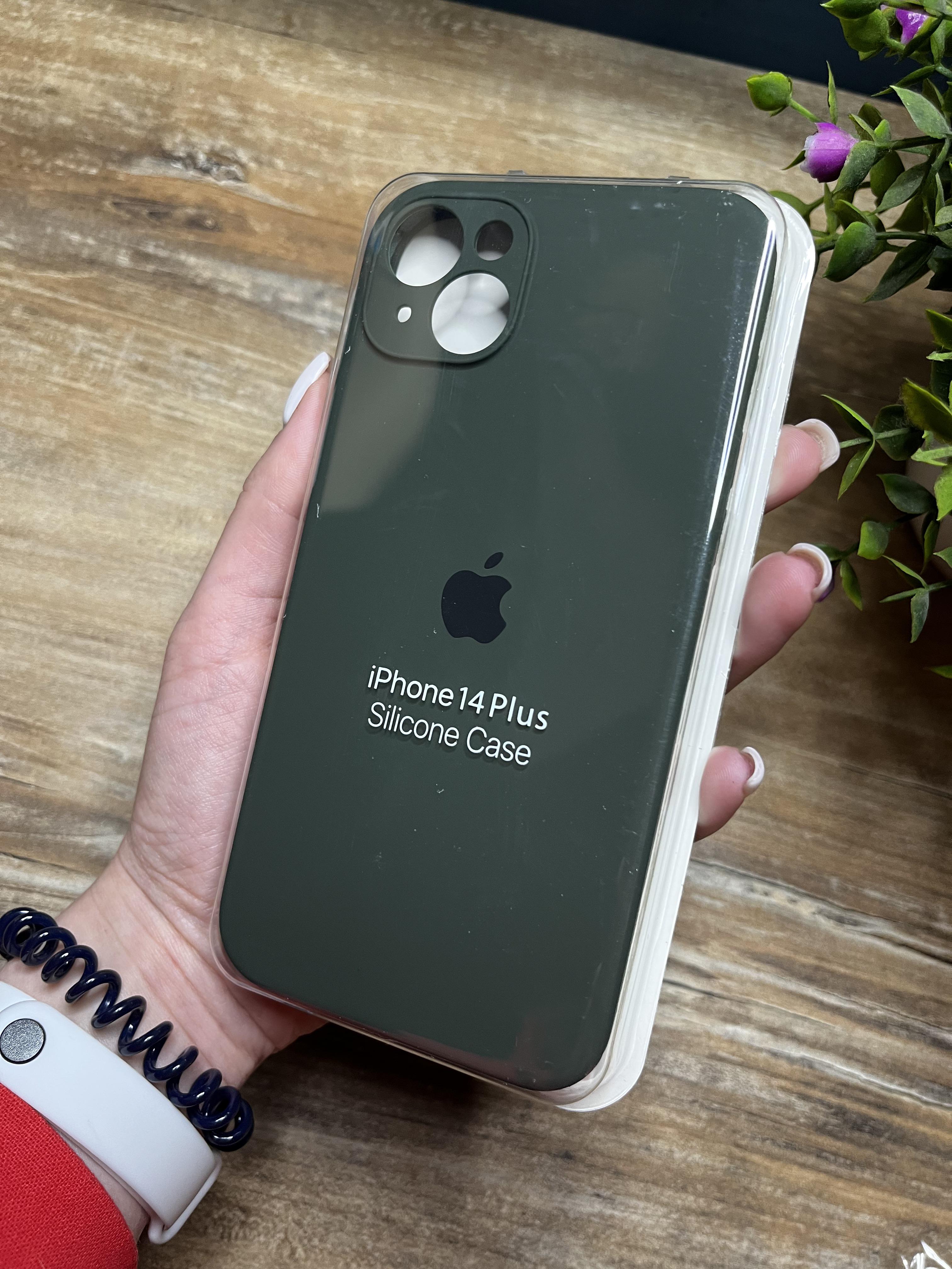 Чохол накладка на iPhone (Айфон) 14 Plus закритий низ та закрита камера silicone case full camera на apple