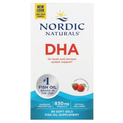 Омега-3 Nordic Naturals DHA Strawberry 90 SoftGels (NOR-01743)