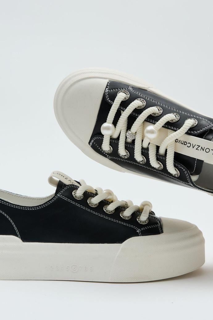 Кеды женские LONZA кожаные р. 38 Черный (198870)