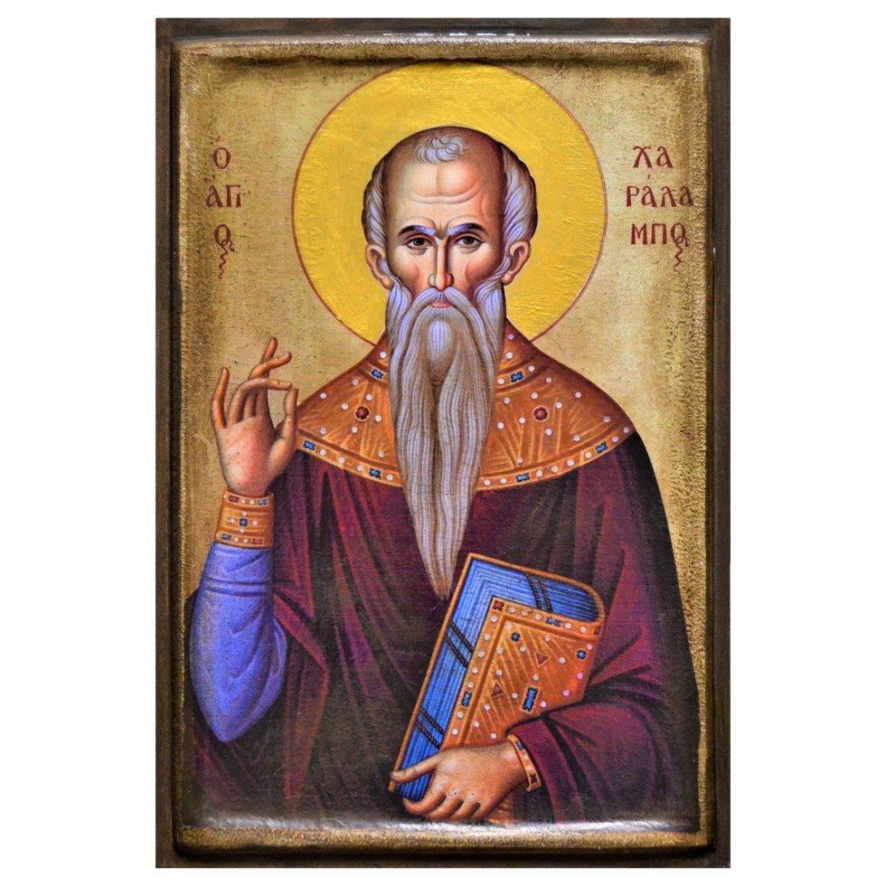 Икона Священномученик Харлампий на дереве 15х20 см (112-0116м)