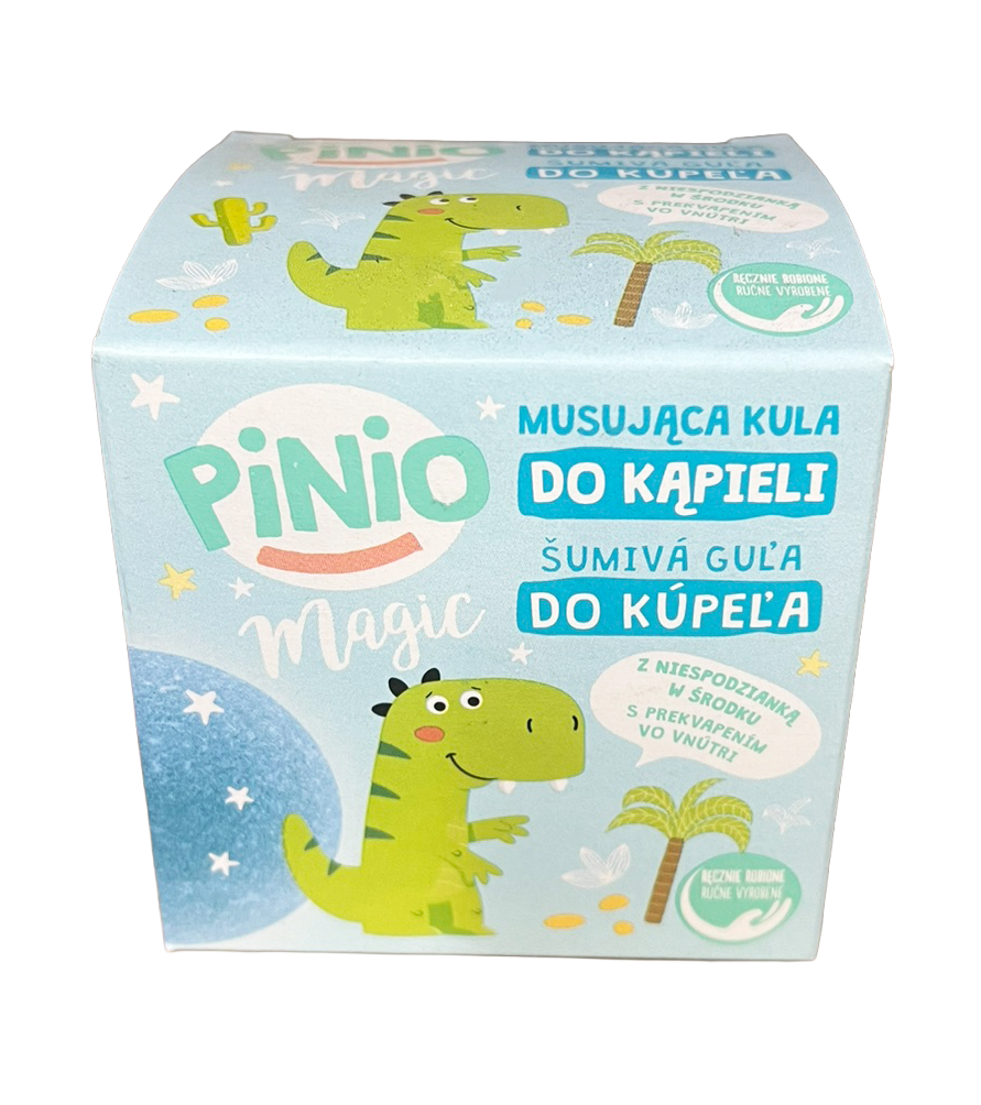 Бомбочка для ванни дитяча шипуча Pinio Magic з іграшкою-сюрпризом для хлопчика 150 г (131977) Бомбочка для ванни дитяча шипуча Pinio Magic з іграшкою-сюрпризом для хлопчика 150 г (131977)