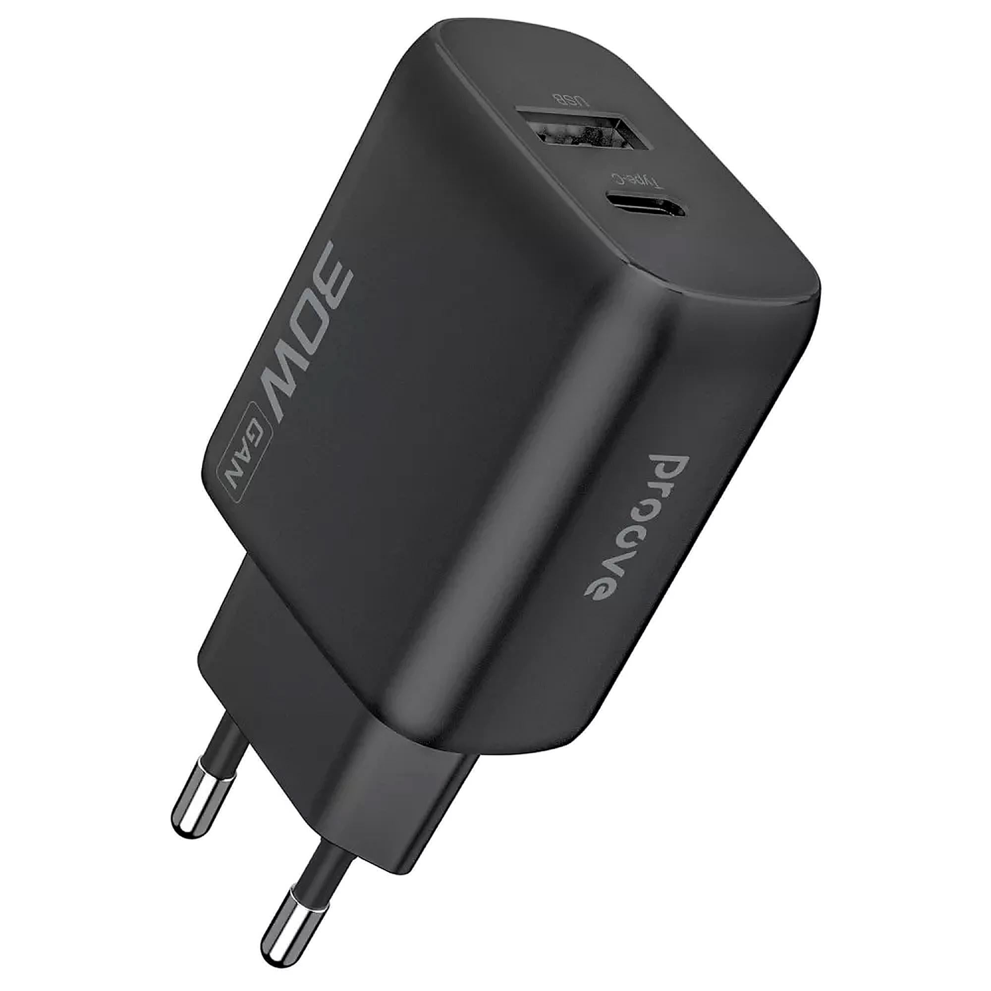 Зарядное устройство Proove Silicone Power 2 30W Type-C+USB QC4+/PD3.0 Черный (643680001) Зарядное устройство Proove Silicone Power 2 30W Type-C+USB QC4+/PD3.0 Черный (643680001)
