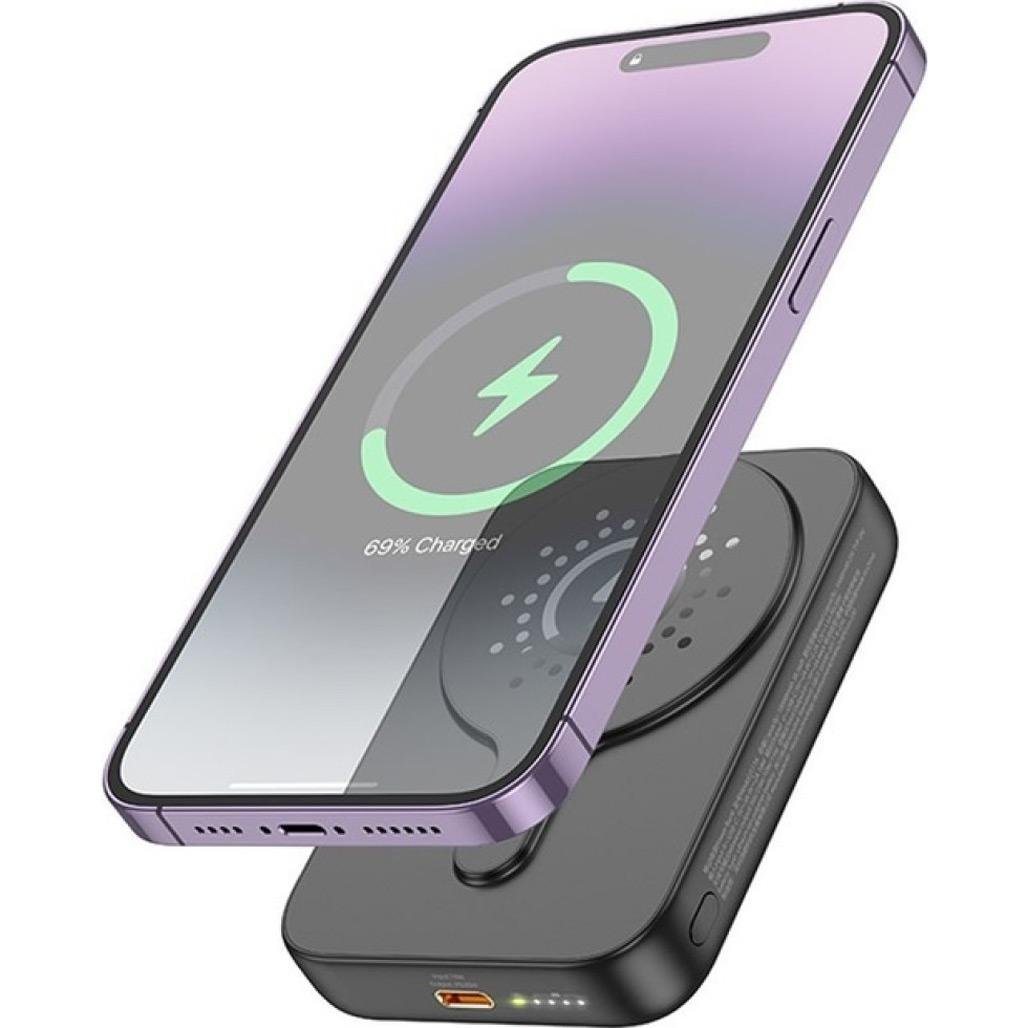 Внешний аккумулятор Hoco J117A Esteem MagSafe 10000 mAh 20W Black (605823) - фото 4 Внешний аккумулятор Hoco J117A Esteem MagSafe 10000 mAh 20W Black (605823) - фото 4