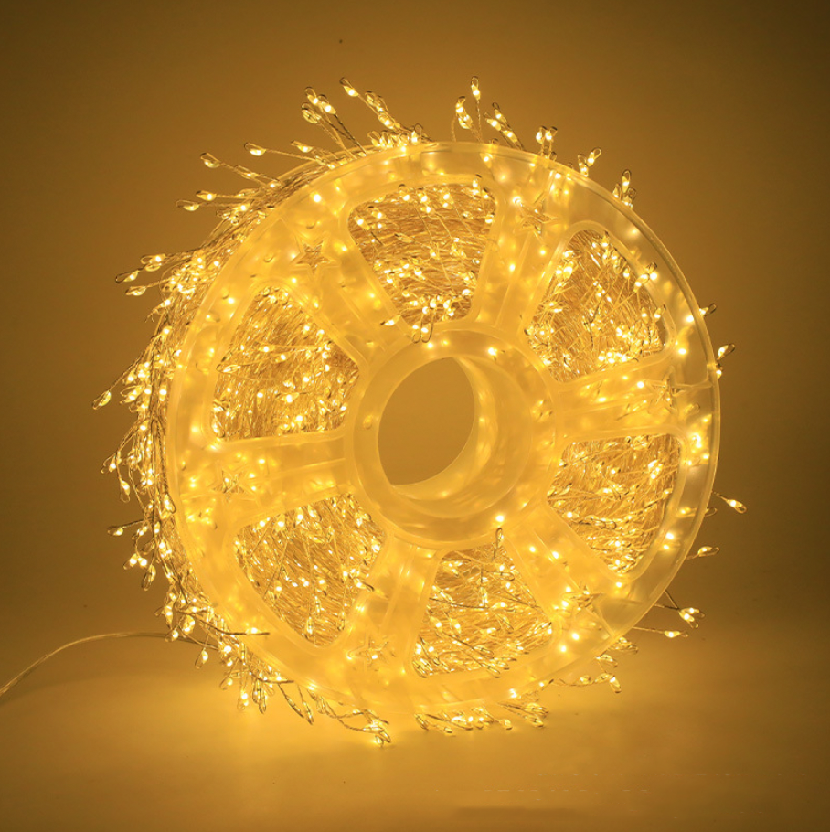 Гірлянда-мішура новорічна Хвойна лапа 100 м 3000 led від мережі з пультом білий провід для ялинки Золото (Е500307) Гірлянда-мішура новорічна Хвойна лапа 100 м 3000 led від мережі з пультом білий провід для ялинки Золото (Е500307)