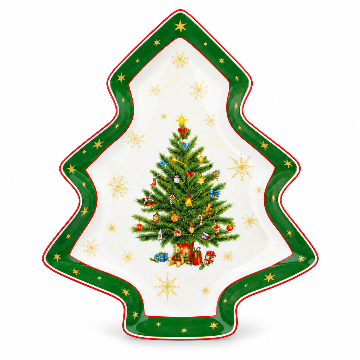 Тарелка BonaDi Christmas Story в форме елки фарфоровая 25,1 см (149-049) Тарелка BonaDi Christmas Story в форме елки фарфоровая 25,1 см (149-049)