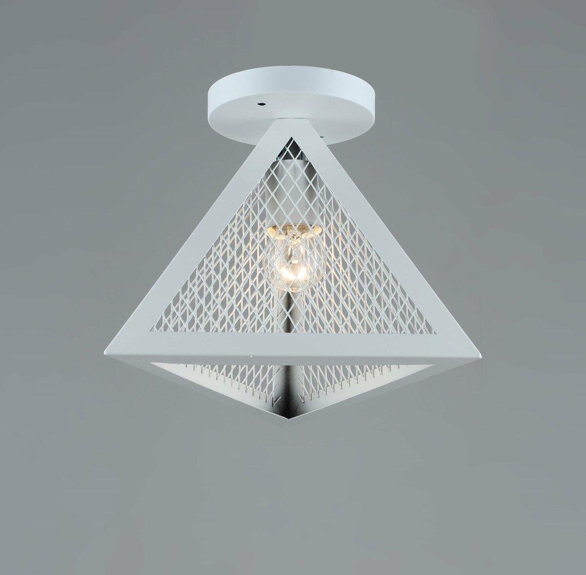 Потолочный светильник Sirius с металлическим плафоном под лампу Е27 Белый (B N5520/1H WT)