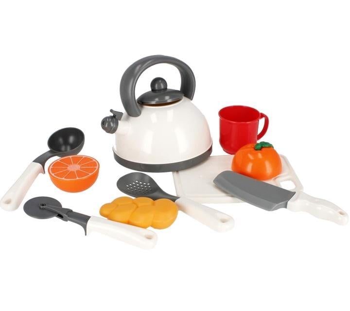Набор игровой кухня Little Chef плита/звук/подсветка/от батареек/продукты/чайник/чашка/нож/лопатка/доска для нарезки Multicolor (153386)