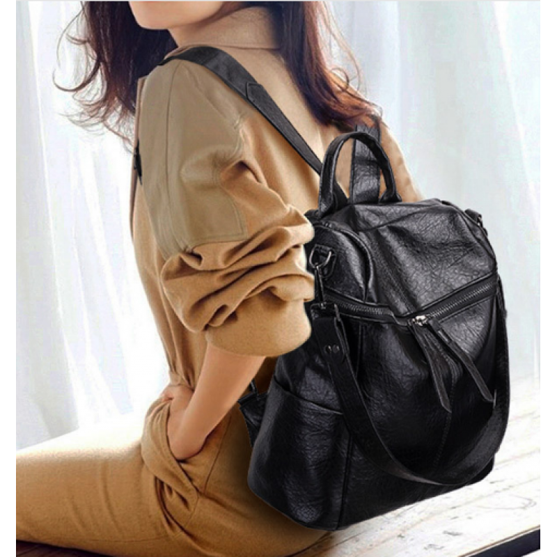 Рюкзак жіночий міський 32х27х13 см Чорний (26) - фото 4 Рюкзак жіночий міський 32х27х13 см Чорний (26) - фото 4