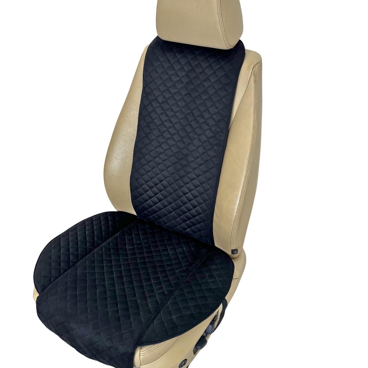 Чехол-накидка на переднее сиденье авто из алькантары Runa Стандарт Черный (326-1-N)