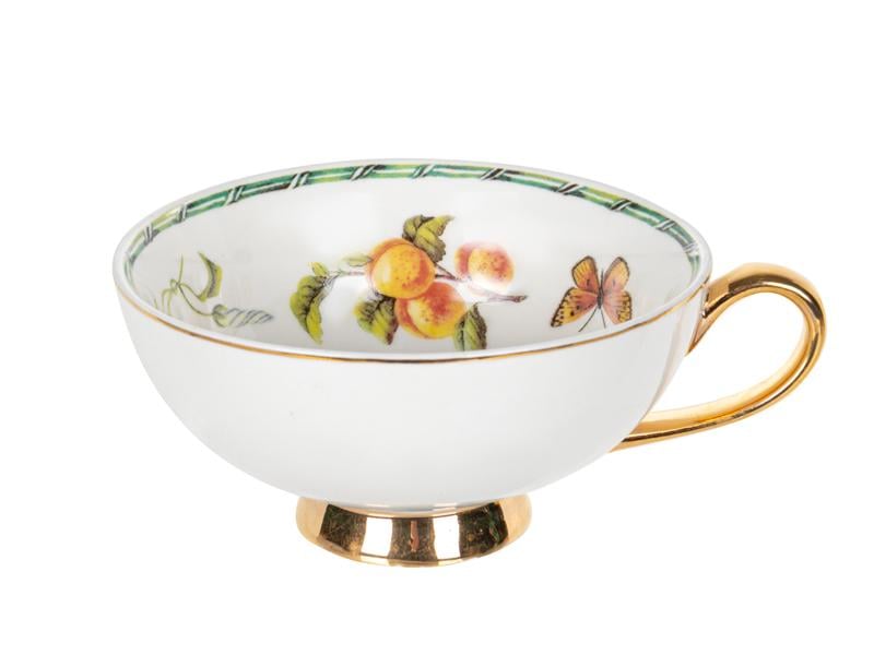 Чайний набір Lefard Flavory на 6 персон чашки із золотою облямівкою 200 мл Білий (975-071) - фото 5