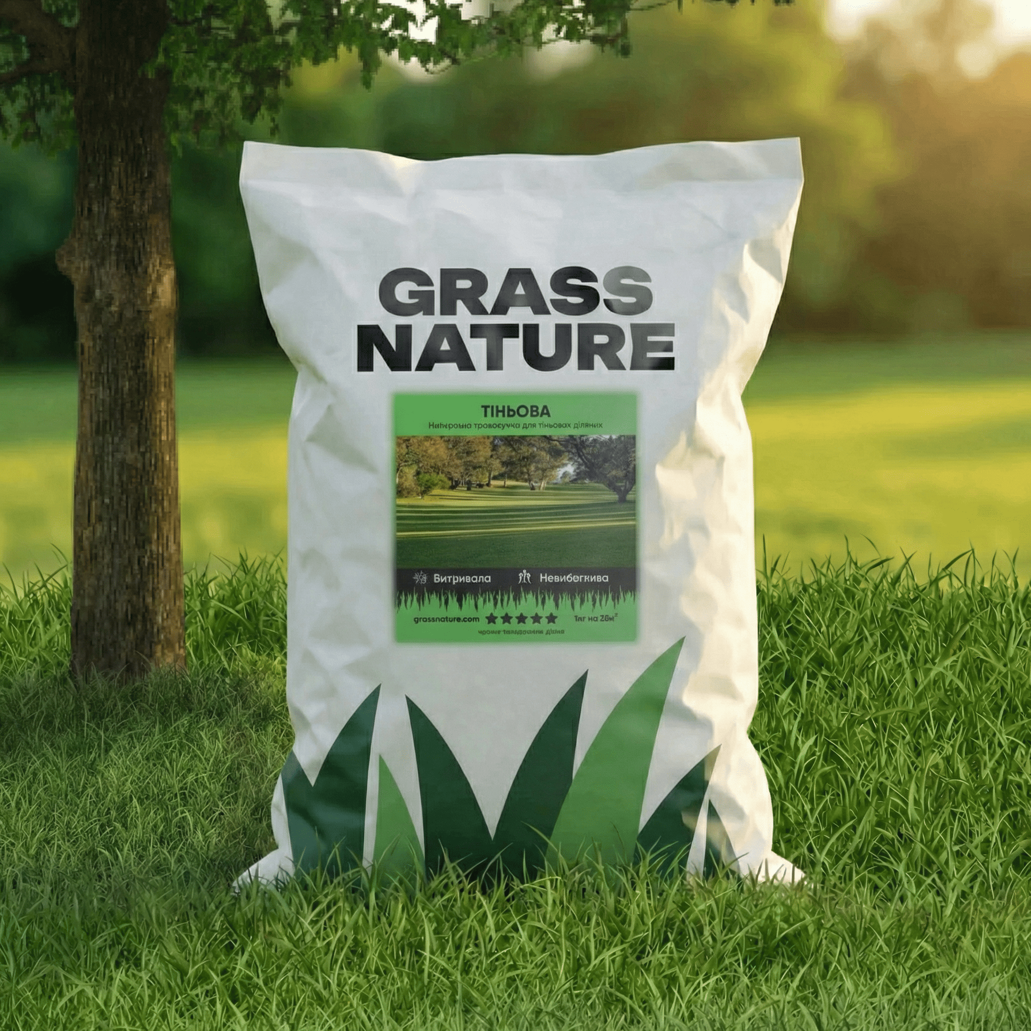Семена газонной травы GrassNature Теневая 1 кг (24463212)