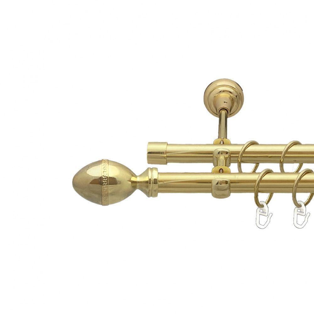 Карниз для штор Orvit Фарже дворядний гладкий 19/19 мм 160 см Золотий (00-00013166)