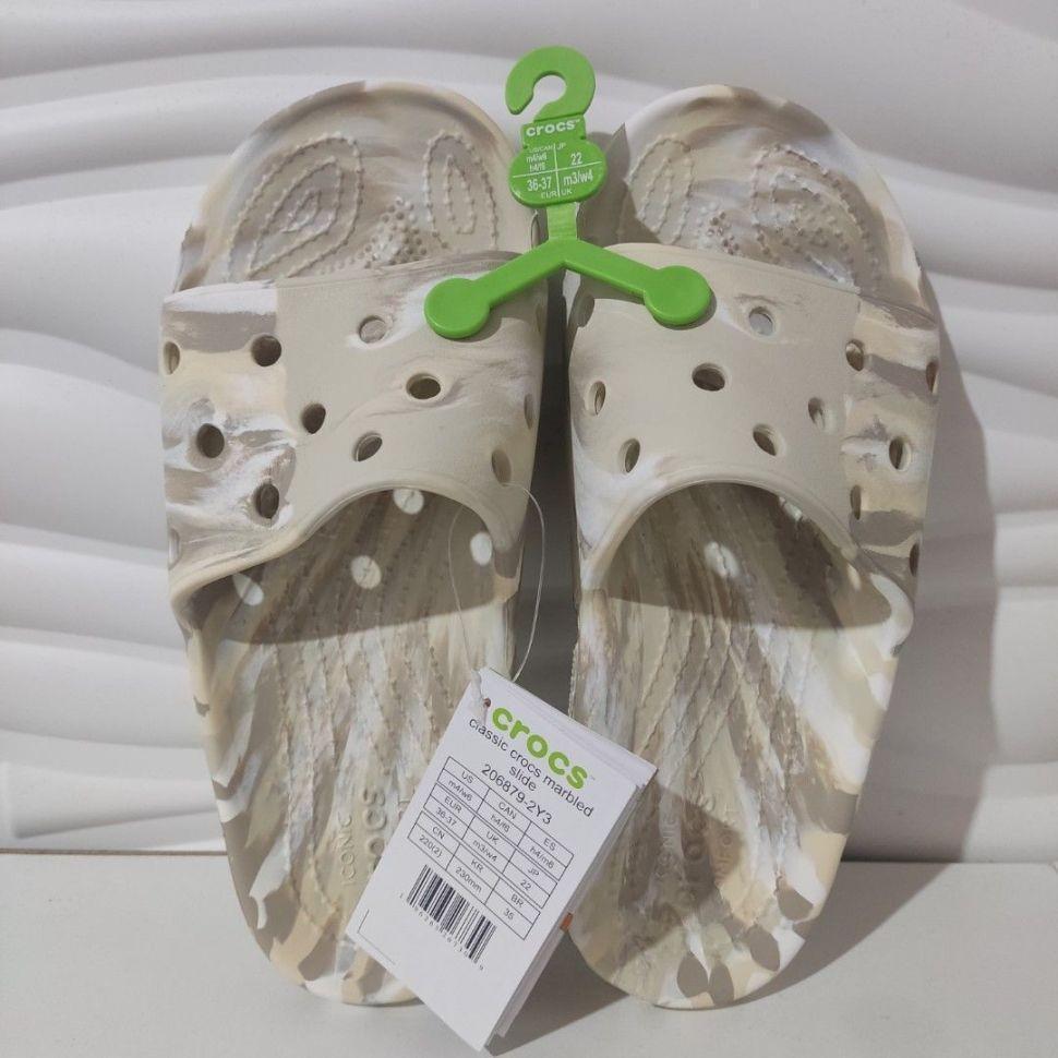 Шльопанці жіночі утеплені Crocs Slide Classic Marbled р. 40-41 Бежевий (15026) - фото 10 Шльопанці жіночі утеплені Crocs Slide Classic Marbled р. 40-41 Бежевий (15026) - фото 10