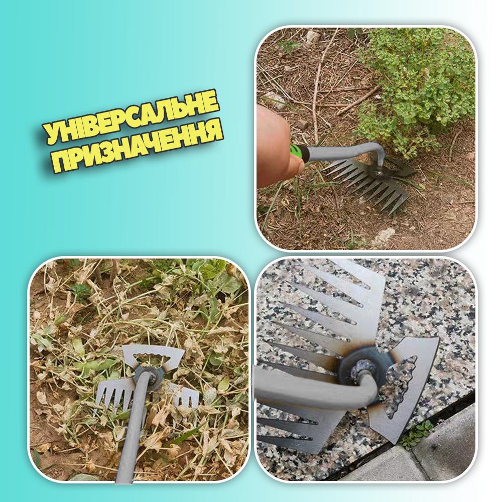 Ручна сапка з культиватором-розпушувачем землі 38 см (25072312) - фото 3
