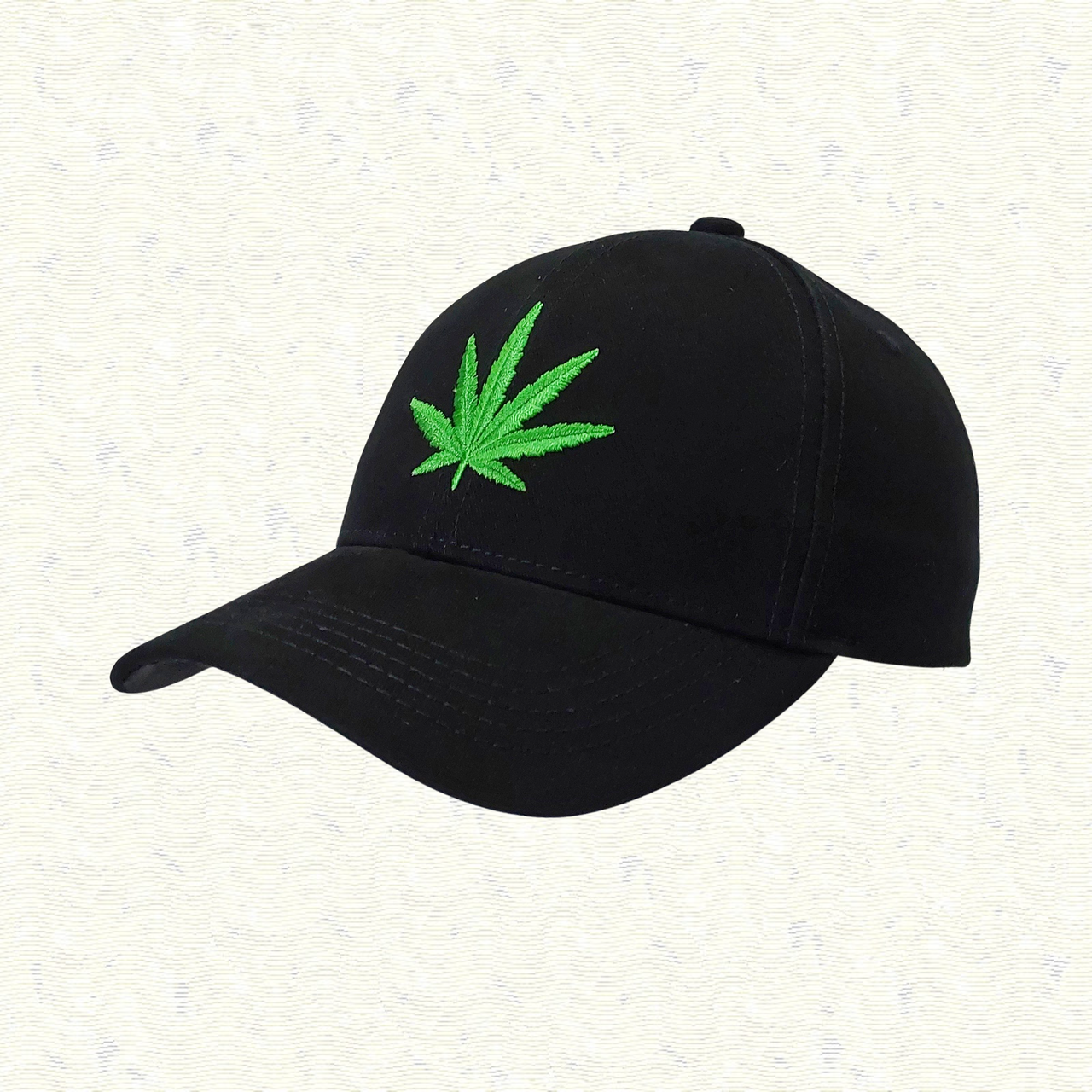 Бейсболка Конопля с регулятором размера Черный (6840) Бейсболка Конопля с регулятором размера Черный (6840)