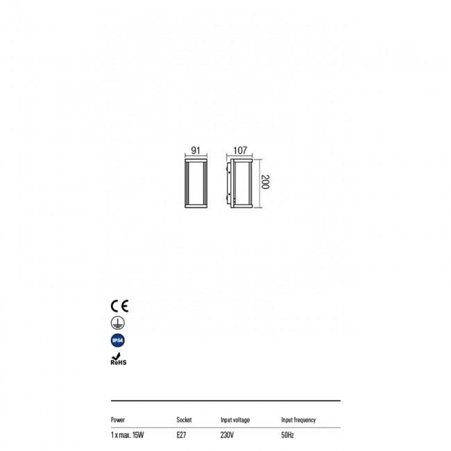 Світильник настінний вуличний Redo 9107 Vitra - фото 2 Світильник настінний вуличний Redo 9107 Vitra - фото 2
