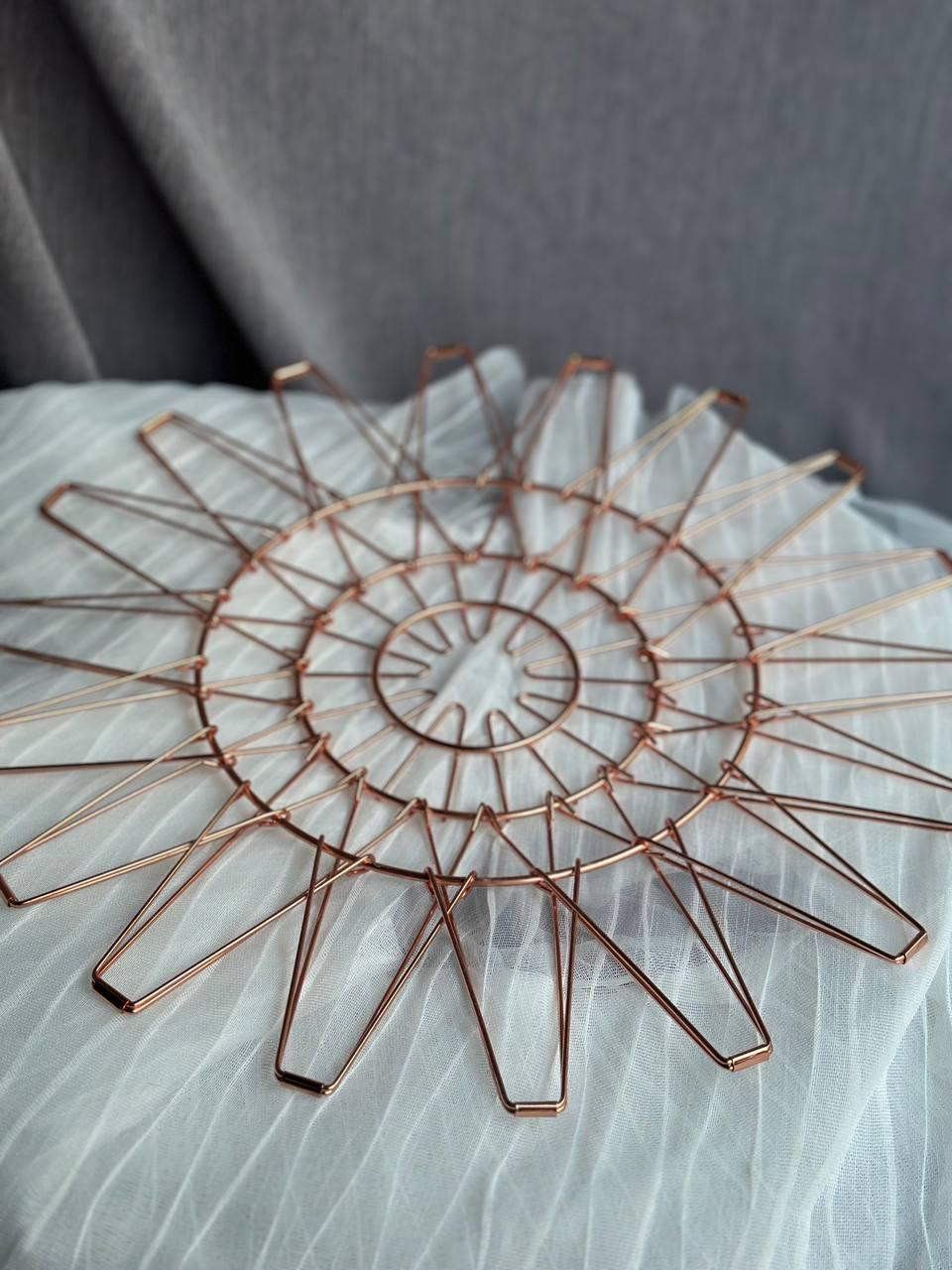 Фруктівниця-трансформер металева 36х5х10 см Рожеве золото - фото 4 Фруктівниця-трансформер металева 36х5х10 см Рожеве золото - фото 4