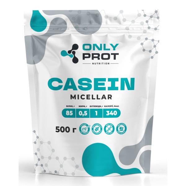 Протеин мицеллярный казеин ONLY PROT NUTRITION CASEIN MICELLAR медленный ночной 500 г Безвкусно (21-145-mk-bs-500g)