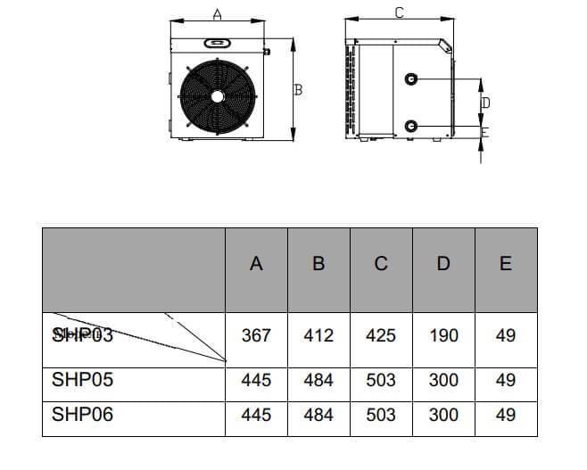 Тепловой насос Fairland SHP05 8-18 м.куб 58 кВт для каркасных бассейнов 32/38 мм - фото 7