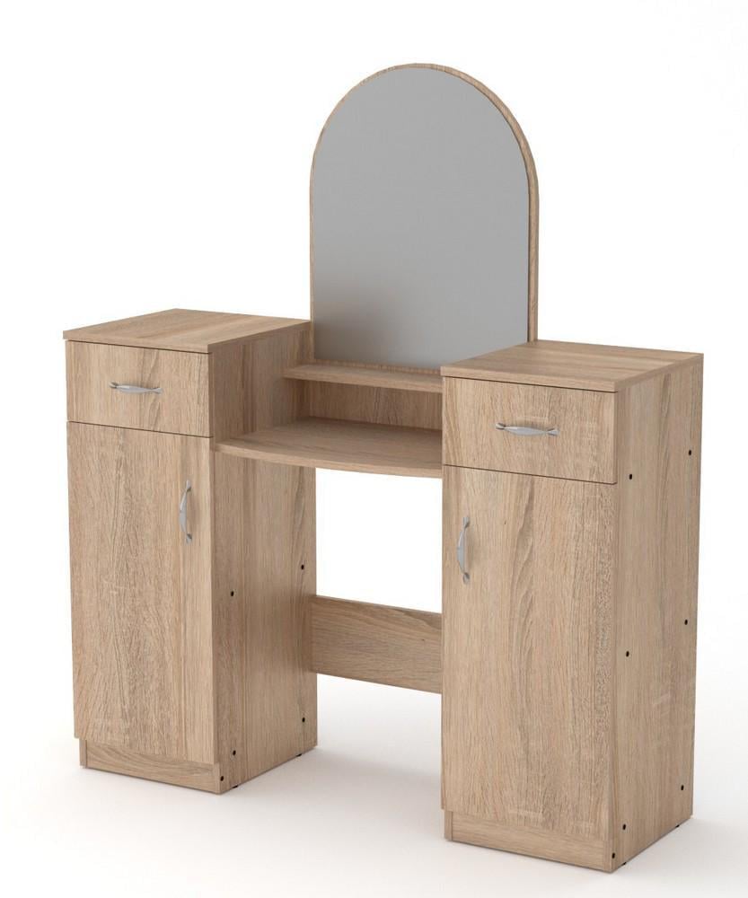 Туалетный столик МеблиКо Трюмо-2 118х39х139 см Дуб Сонома (k-2502-4) - фото 1