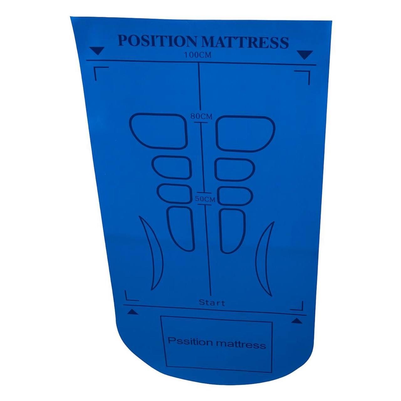 Коврик для йоги и фитнеса Рosition mattress с разметкой для тренировки пресса Синий