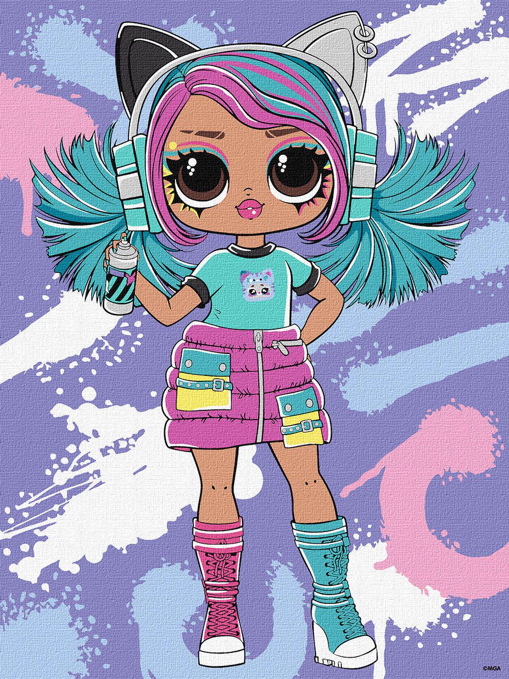 Набір для розпису по номерах Ideyka 5+ Tweens LOL Skate Dance Emma Emo КНО1212 30x40 см (MTT-200392)