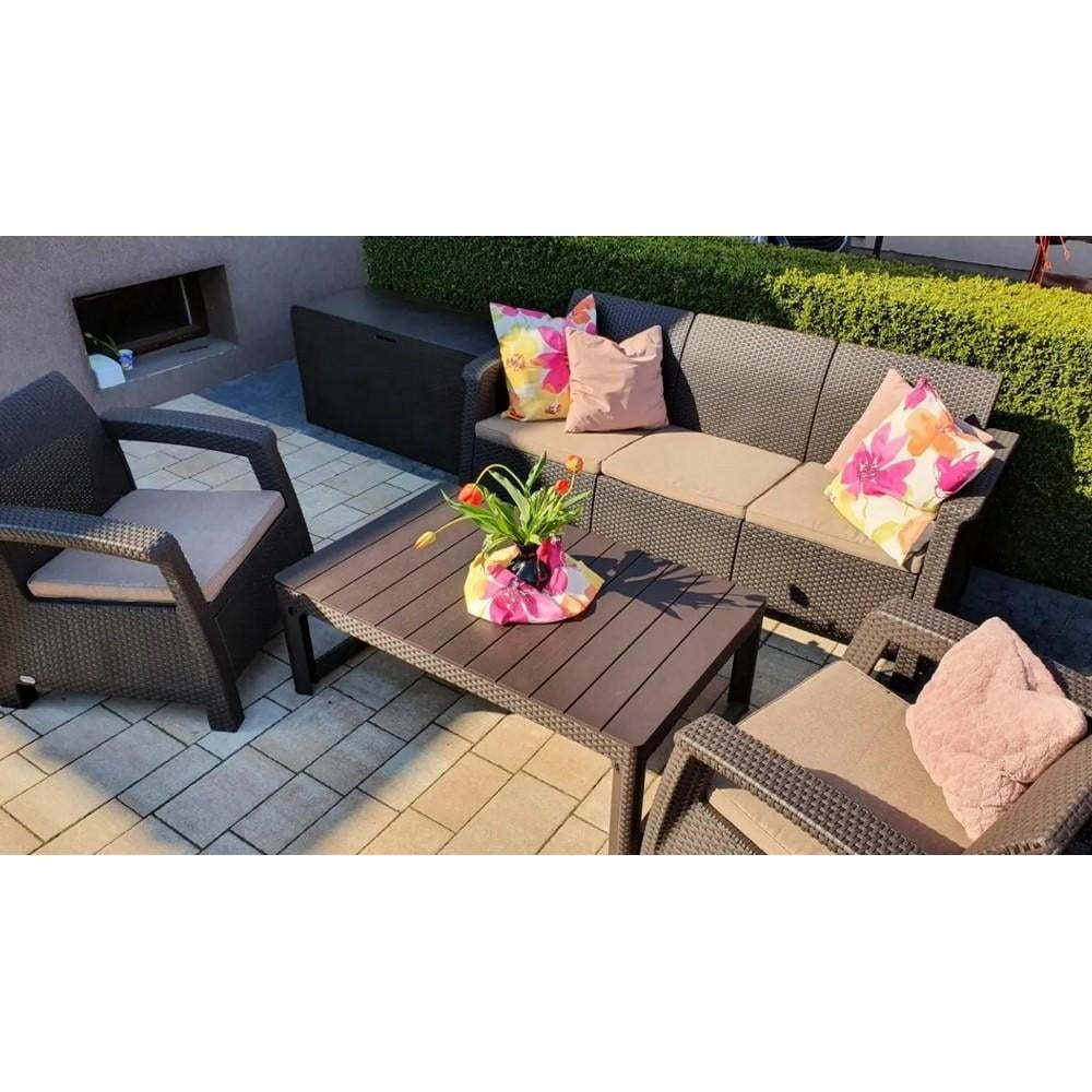 Стіл садовий Keter Lyon Коричневий (233834) - фото 5 Стіл садовий Keter Lyon Коричневий (233834) - фото 5