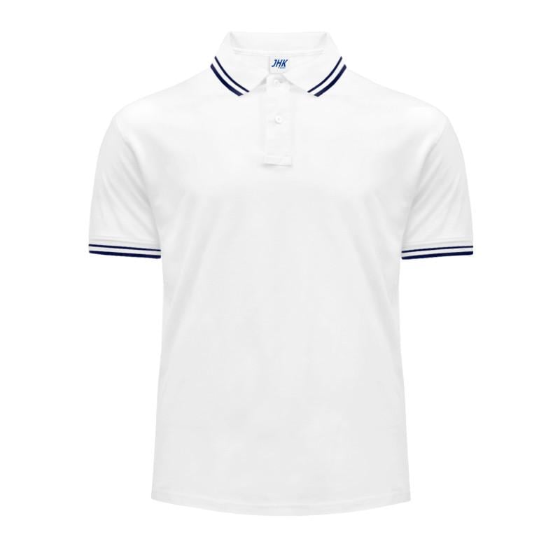 Поло JHK POLO REGULAR MAN CONTRAST XL Біло-темно-синій (NY/WH)