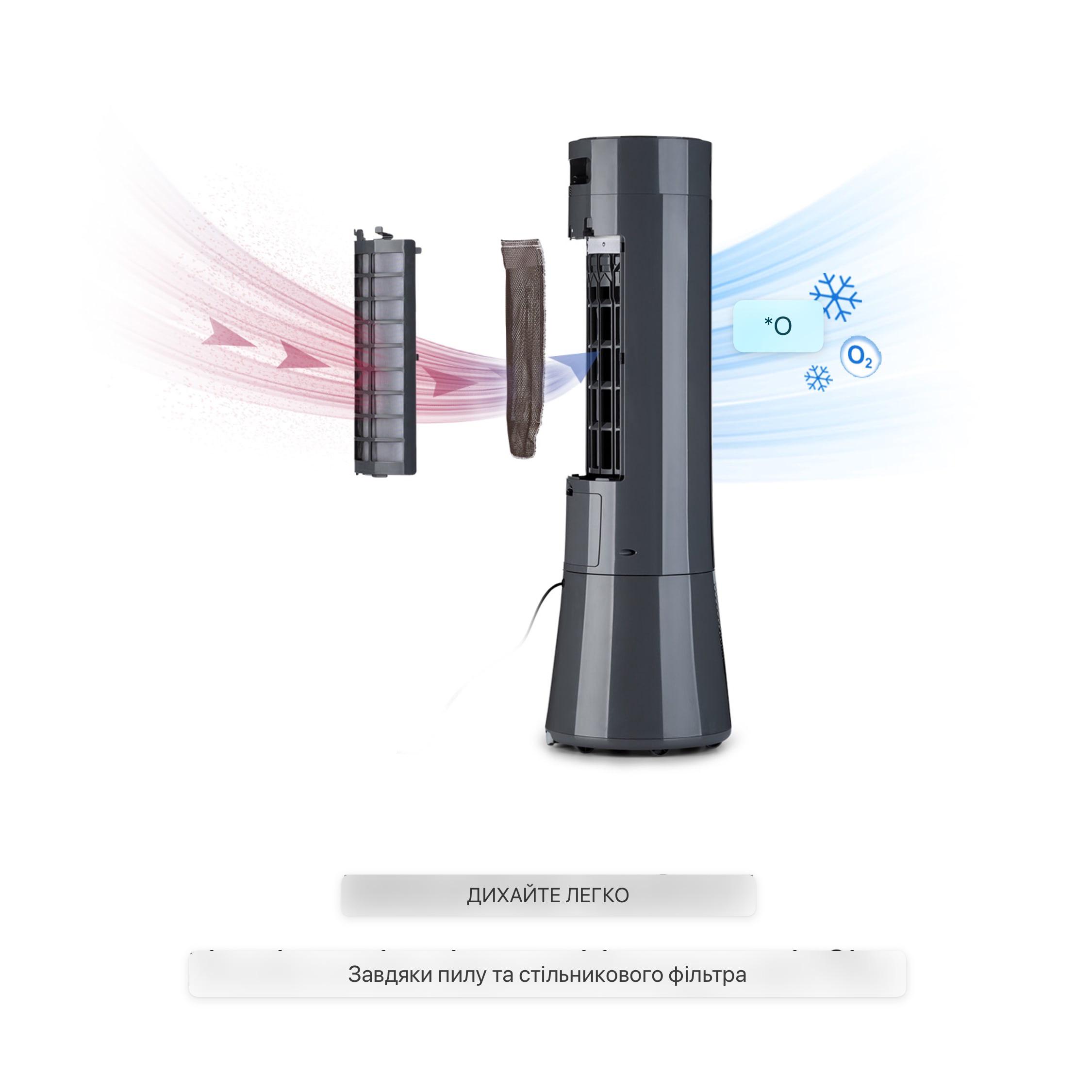 Вентилятор башта KLARSTEIN Skyscraper Frost із 3 режимами роботи - фото 9