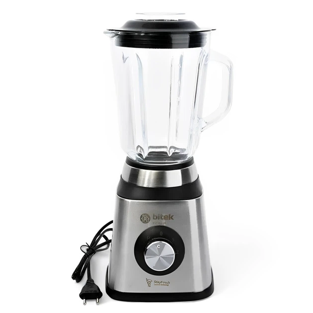 Блендер BITEK BT-2834 2800 Вт з турборежимом 1.5 л Сірий (GR-05415)