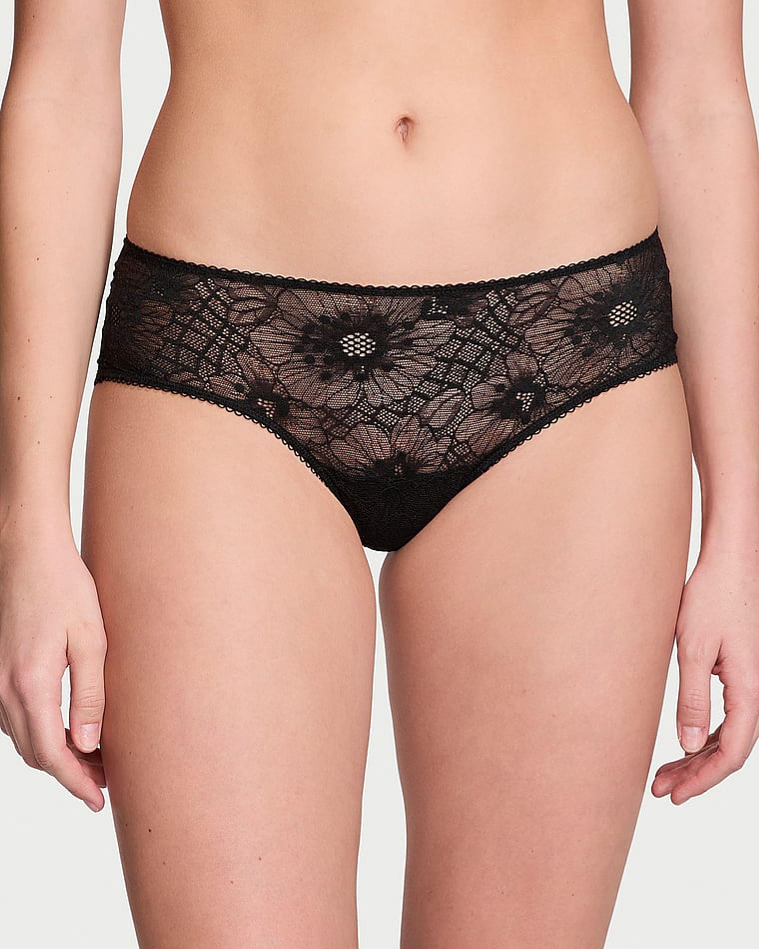Трусики мережевні Victoria's Secret Floral Lace Cheeky Panty M Чорний (26802467) Трусики мережевні Victoria's Secret Floral Lace Cheeky Panty M Чорний (26802467)