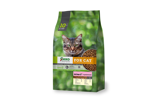 Сухой корм Еко-гранула Pandalus Borealis с креветкой для кошек 10 кг