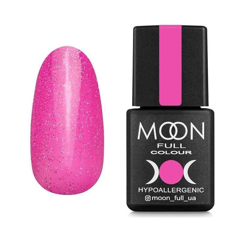 Гель-лак Moon Full Opal color 8 мл №506 Бледная фуксия с разноцветным шиммером