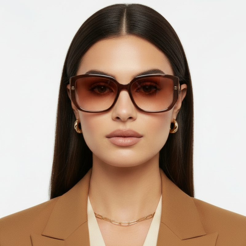 Очки женские тонированы для зрения с градиентом для дачи/чтения в плюсах и минусах С3 -3.0 (0853)