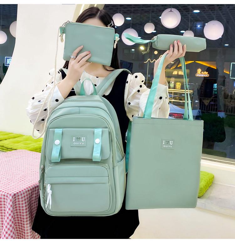 Шкільний рюкзак для дівчинки 4в1 Зелений (SG5575-2) - фото 2