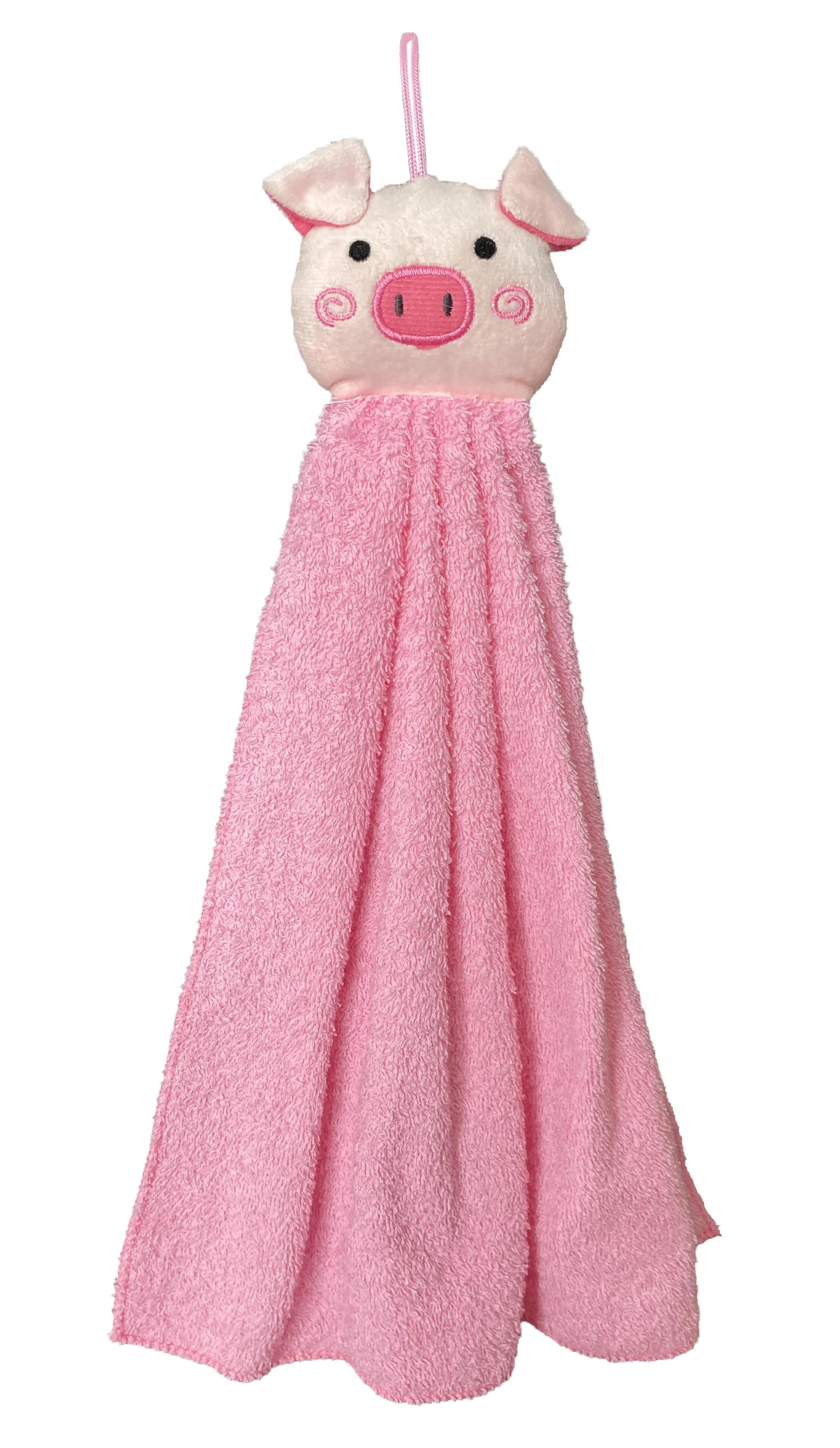 Кухонное полотенце Zastelli поросенок махра 34х50 см Розовый (10465-001656)