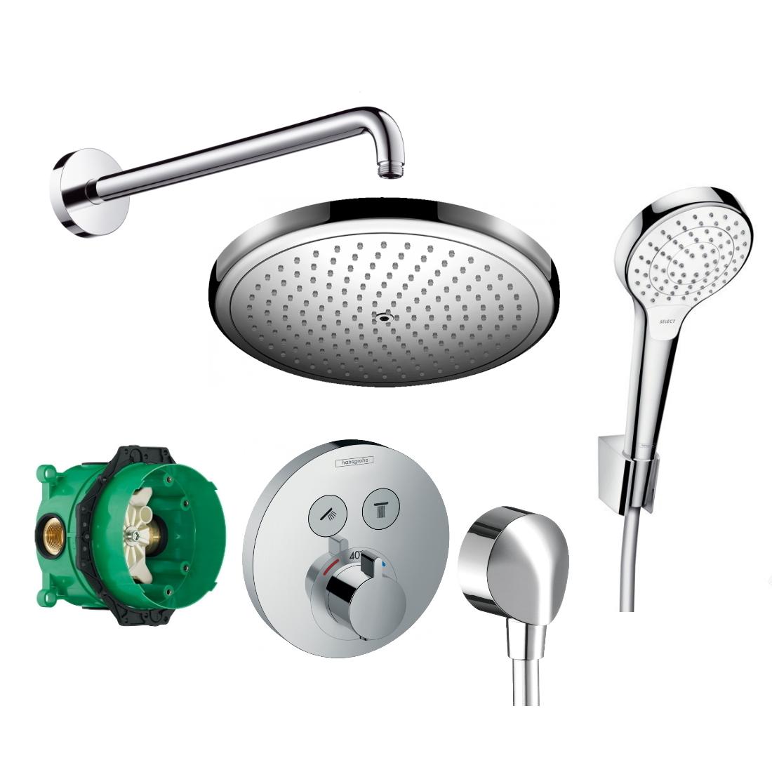 Душевая система скрытого типа Hansgrohe SELECT S 1212019 Хром (73368)