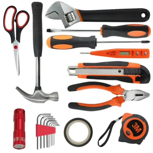 Набор бытовых инструментов из 13 предметов Черный (ART0196) - фото 4