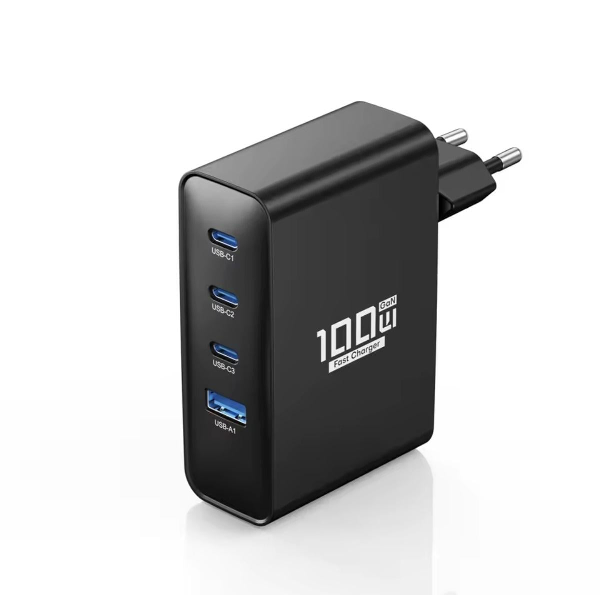 Мережевий зарядний пристрій Asometech 100W 1USB з 3Type-C GAN (33232939)