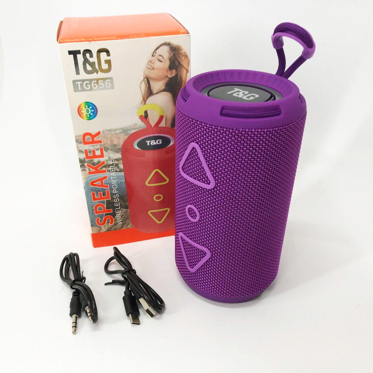 Колонка Bluetooth портативна TG656 FM-радіо Фіолетовий - фото 10
