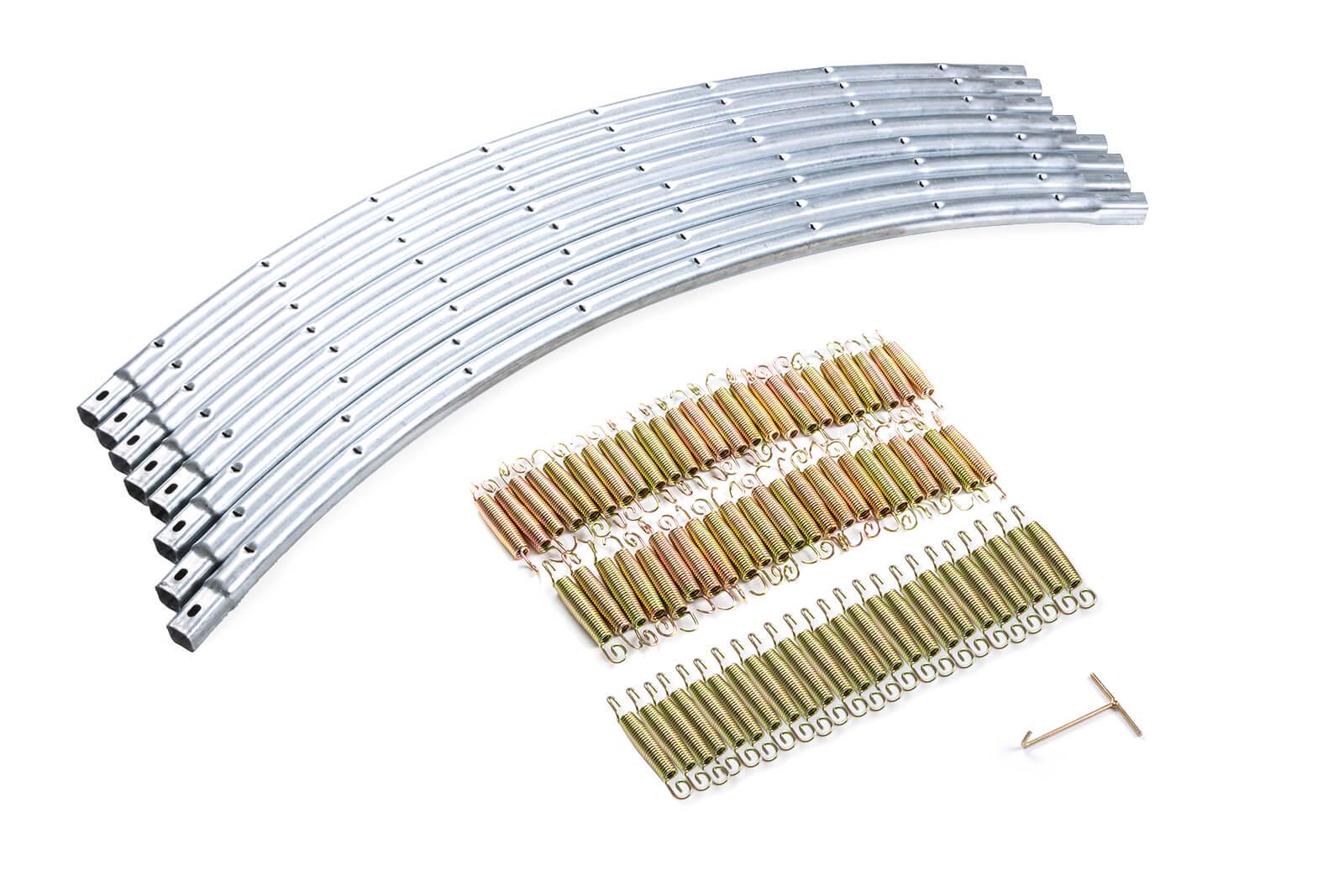 Батут Hop-Sport 12ft (366cm) с внутренней сеткой Зеленый - фото 7