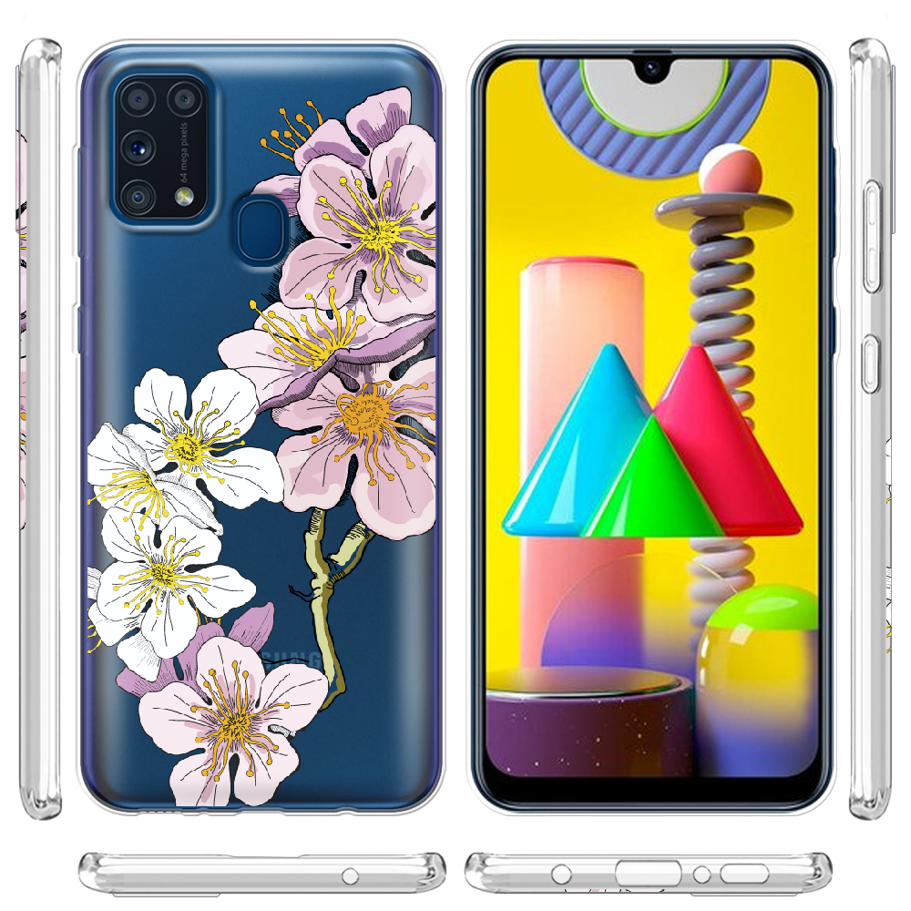 Чохол Boxface Samsung M315 Galaxy M31 Cherry Blossom Прозорий силікон (39091-cc4-39091) - фото 2