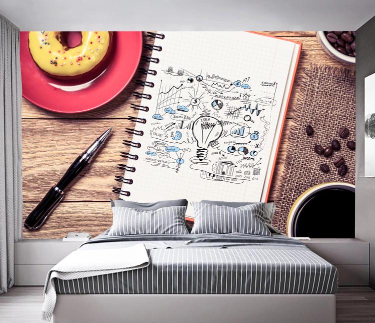 Фотошпалери на стіну для кухні/кафе Ранкові роздуми